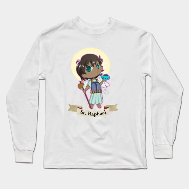 Chibi St. Raphael Long Sleeve T-Shirt by Megasha